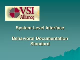 System-Level Interface Behavioral Documentation Standard