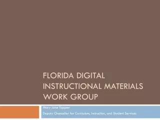 Florida Digital Instructional Materials Work Group