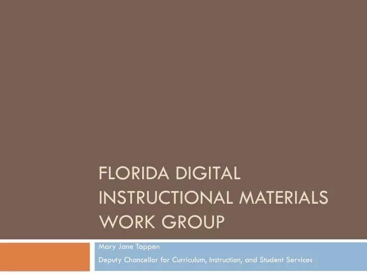florida digital instructional materials work group