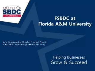 FSBDC at  Florida A&amp;M University