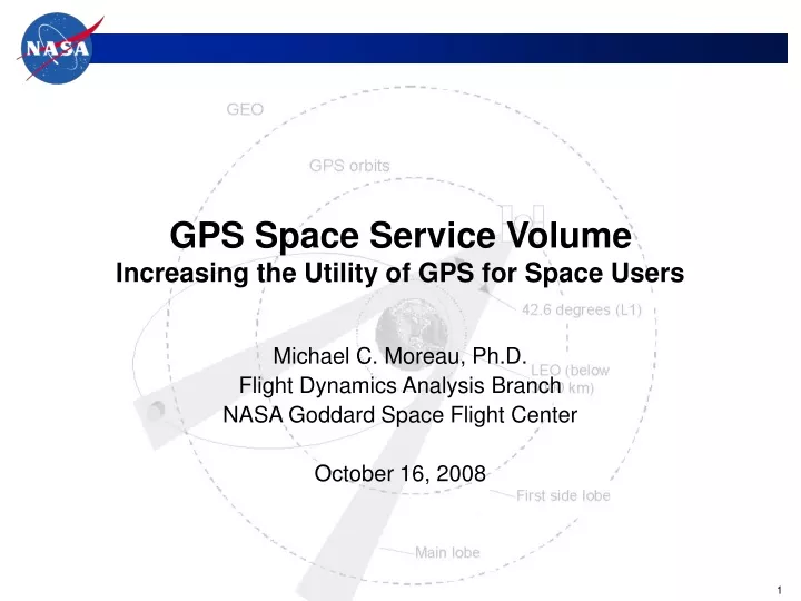 gps space service volume increasing the utility of gps for space users