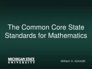 The Common Core State Standards for Mathematics