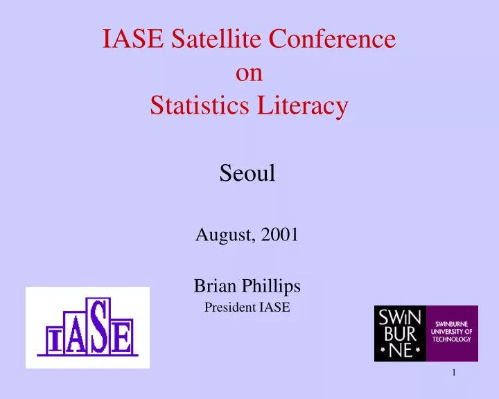 iase satellite conference on statistics literacy