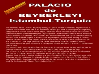 PALÁCIO de BEYBERLEYI Istambul-Turquia