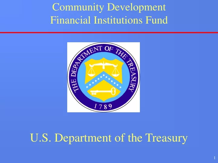 community development financial institutions fund