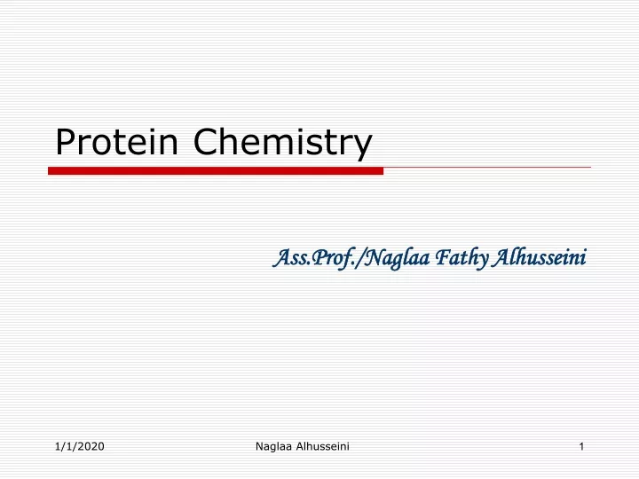 protein chemistry