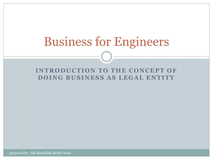 business for engineers