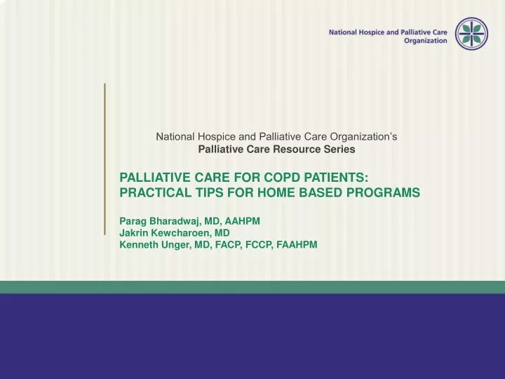 national hospice and palliative care organization s palliative care resource series