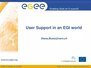 User Support in an EGI world