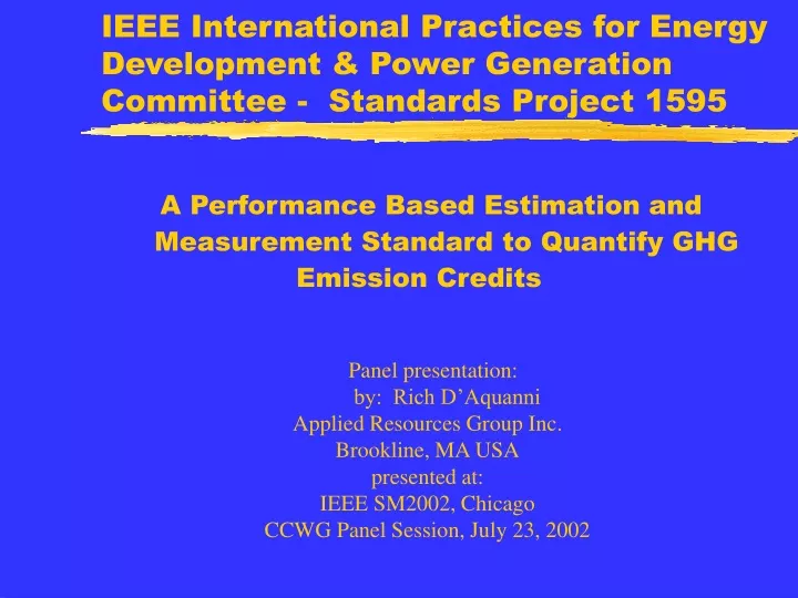 ieee international practices for energy