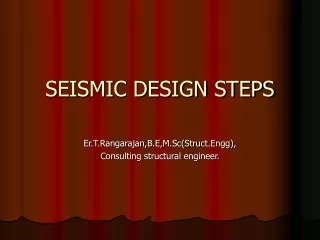 SEISMIC DESIGN STEPS