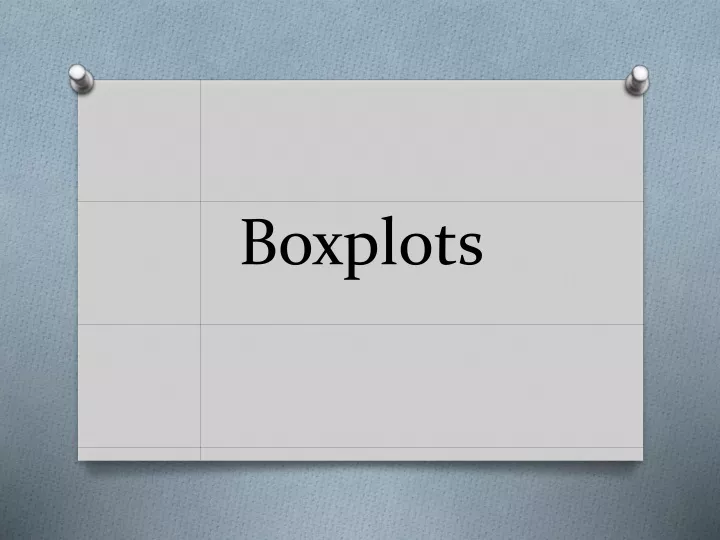 boxplots