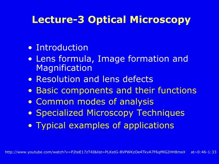lecture 3 optical microscopy