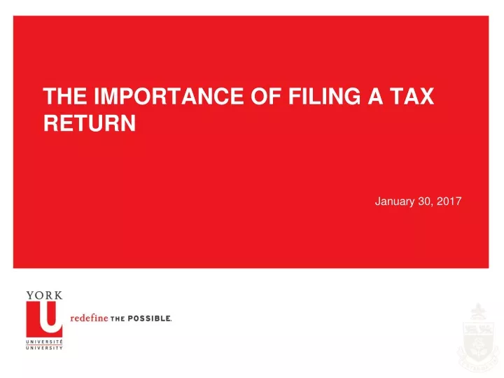 the importance of filing a tax return