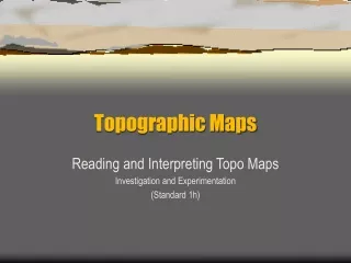 Topographic Maps