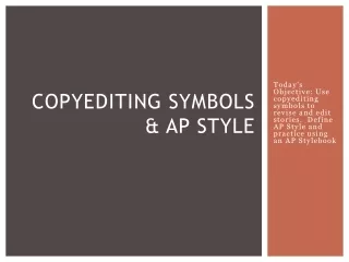 Copyediting Symbols &amp; AP Style