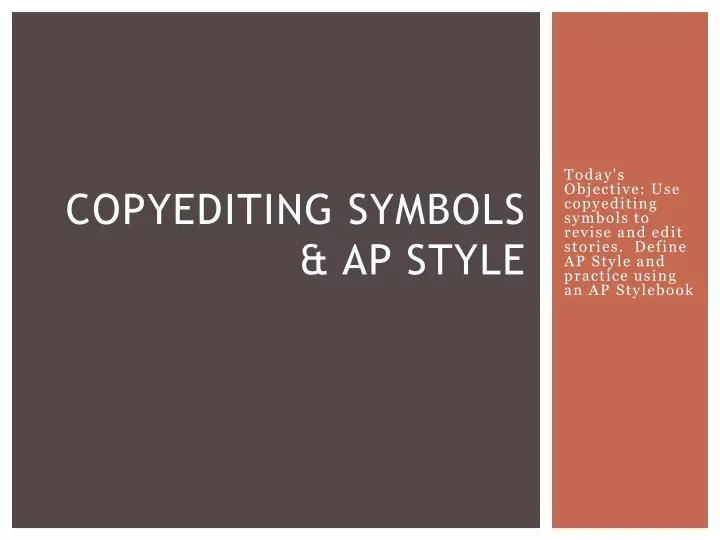 PPT - Copyediting Symbols & AP Style PowerPoint Presentation, free ...