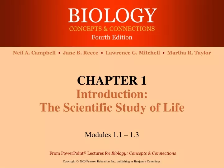 chapter 1 introduction the scientific study of life