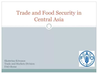 Trade and Food Security in Central Asia