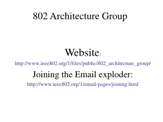 802 Architecture Group
