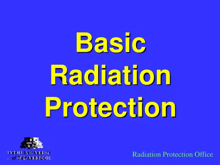 basic radiation protection