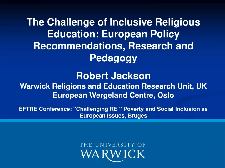 the challenge of inclusive religious education