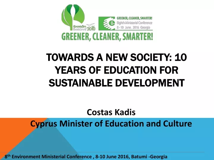 towards a new society 10 years of education for sustainable development