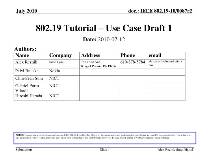 802 19 tutorial use case draft 1