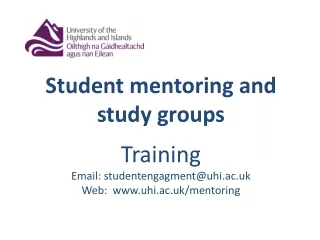 Student mentoring and study groups