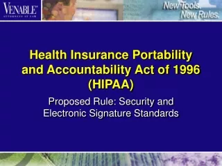 Health Insurance Portability and Accountability Act of 1996 (HIPAA)