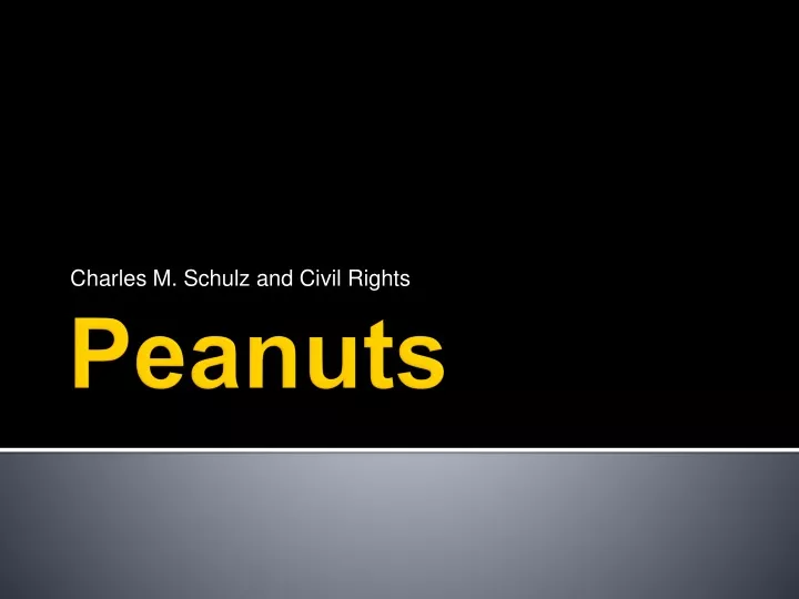 charles m schulz and civil rights