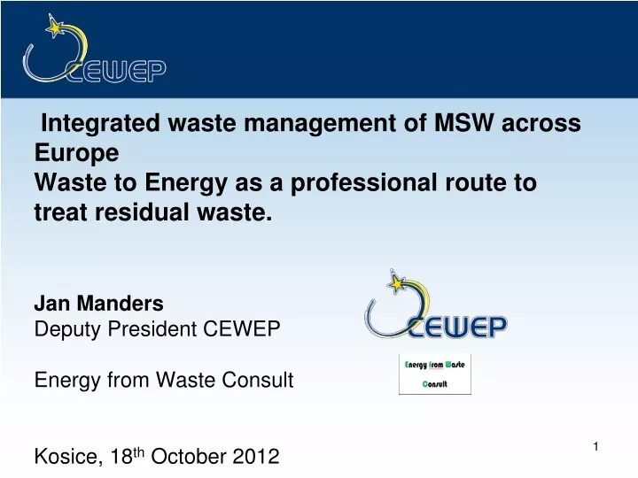integrated waste management of msw across europe