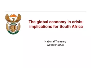 The global economy in crisis: implications for South Africa