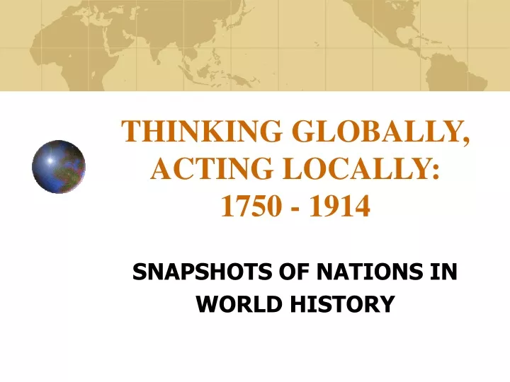 thinking globally acting locally 1750 1914