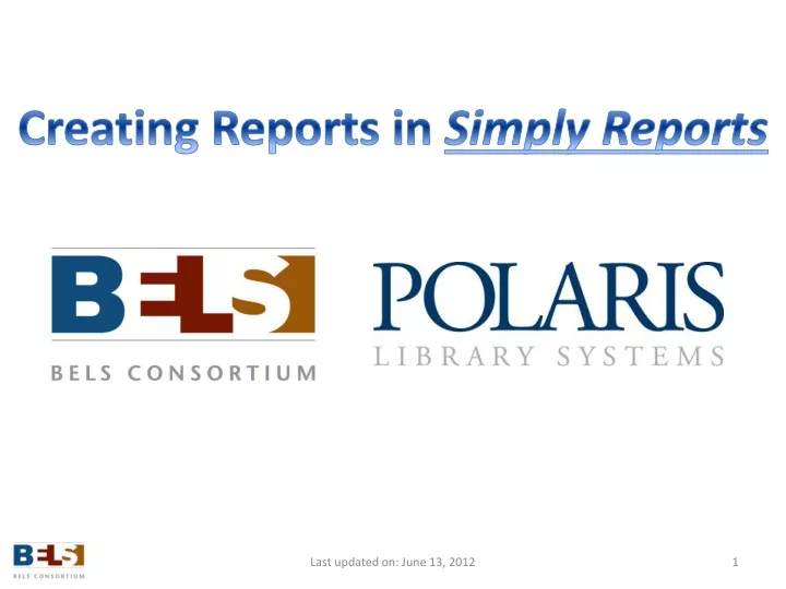creating reports in simply reports