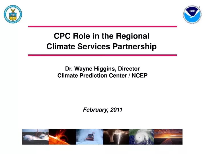 cpc role in the regional climate services partnership