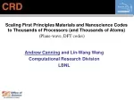Scaling First Principles Materials and Nanoscience Codes - slide 1