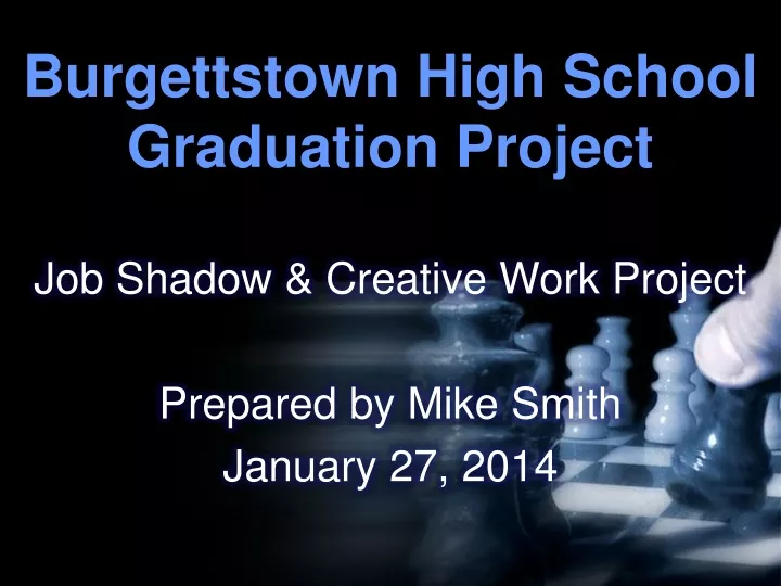 burgettstown high school graduation project