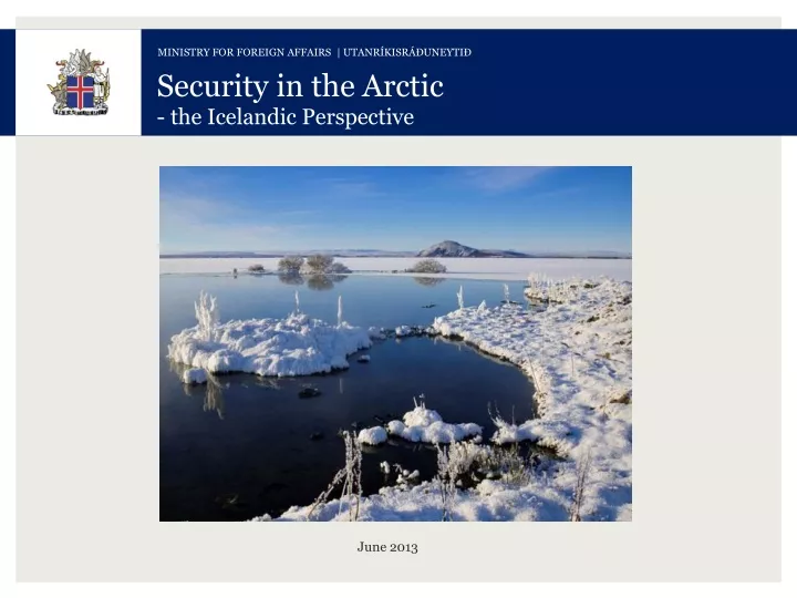 security in the arctic the icelandic perspective