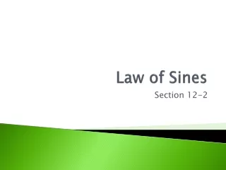 Law of  Sines