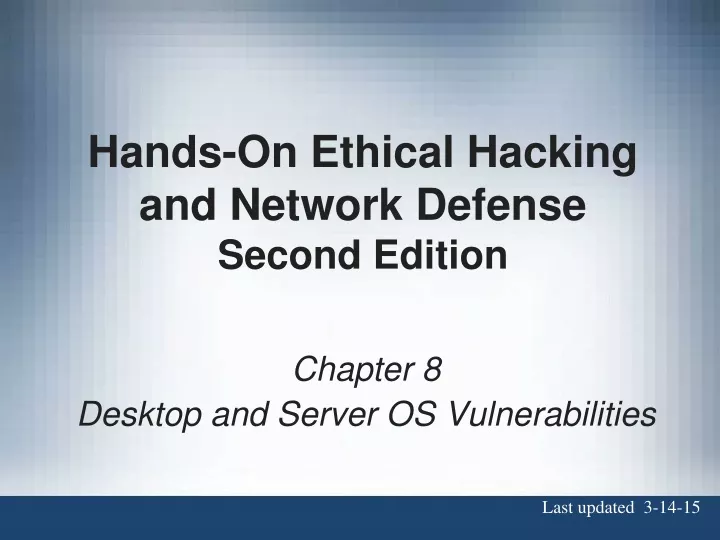hands on ethical hacking and network defense second edition