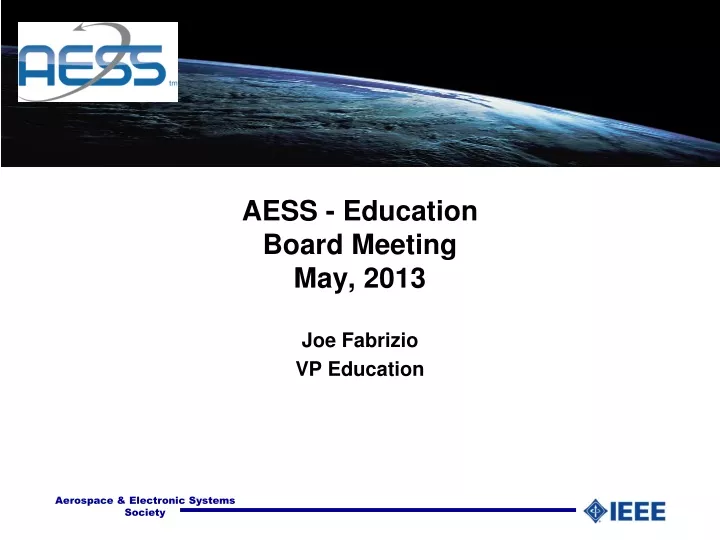 aess education board meeting may 2013