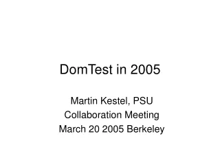 DomTest in 2005