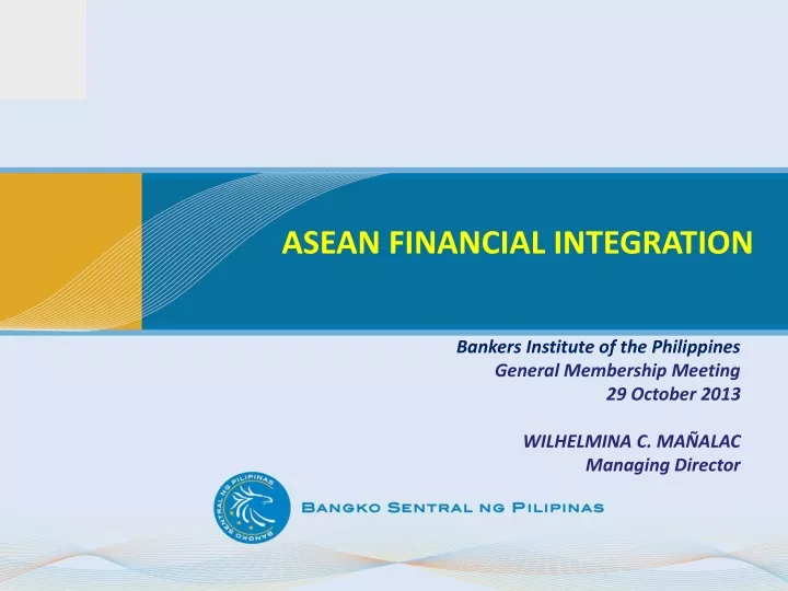 asean financial integration