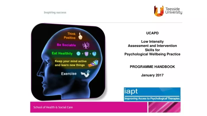 ucapd low intensity assessment and intervention