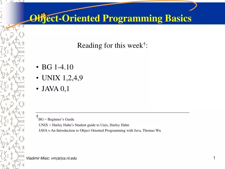 object oriented programming basics