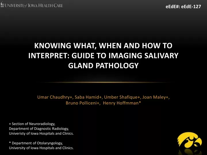 knowing what when and how to interpret guide to imaging salivary gland pathology