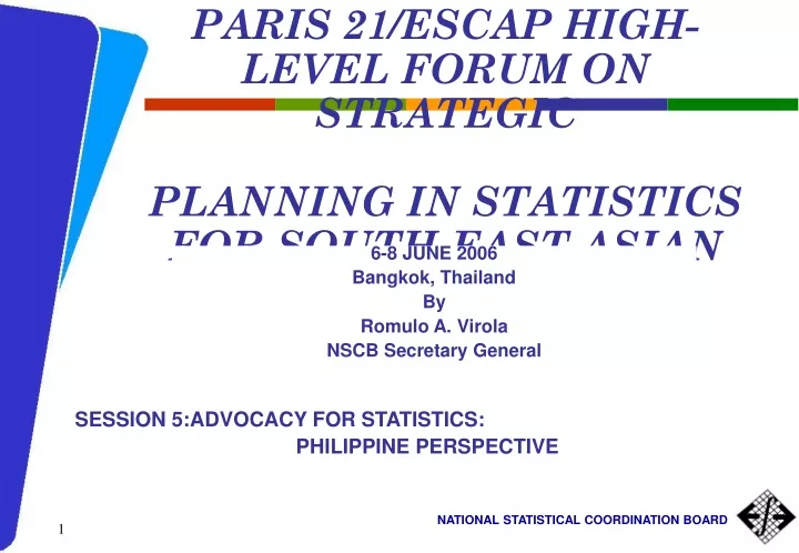 paris 21 escap high level forum on strategic