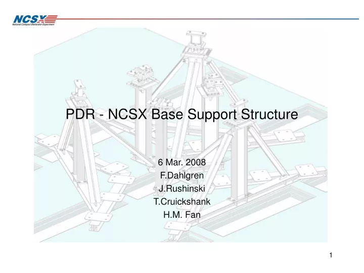 pdr ncsx base support structure