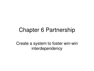 Chapter 6 Partnership